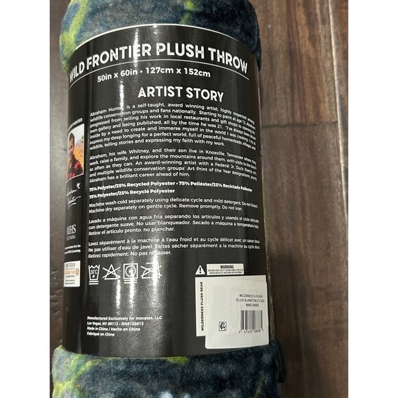 Wild Frontier NWT Wilderness Plush Throw Blanket SZ 50 inches by 60 inches - Picture 5 of 9